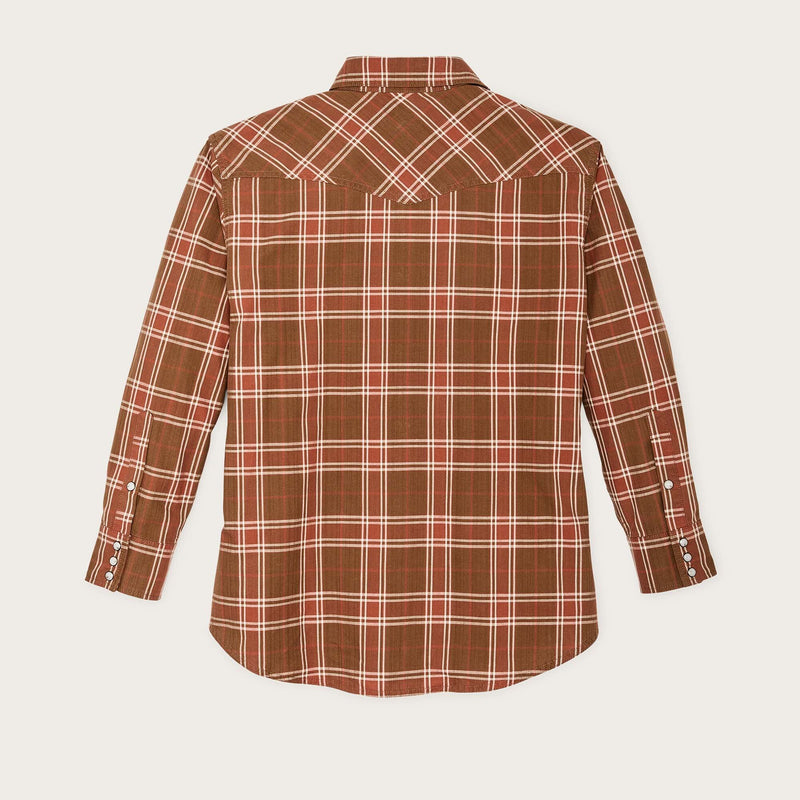 Women's flannel western shirt di Filson | Clay dust (Brown)