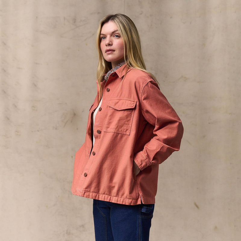 Women's reverse sateen jac-shirt von Filson | Copper brown (Pink)