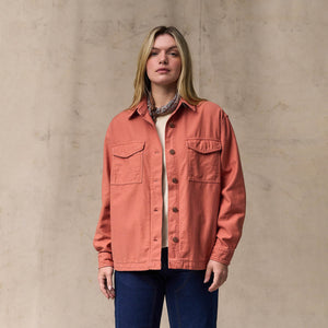 Women's reverse sateen jac-shirt von Filson | Copper brown (Pink)
