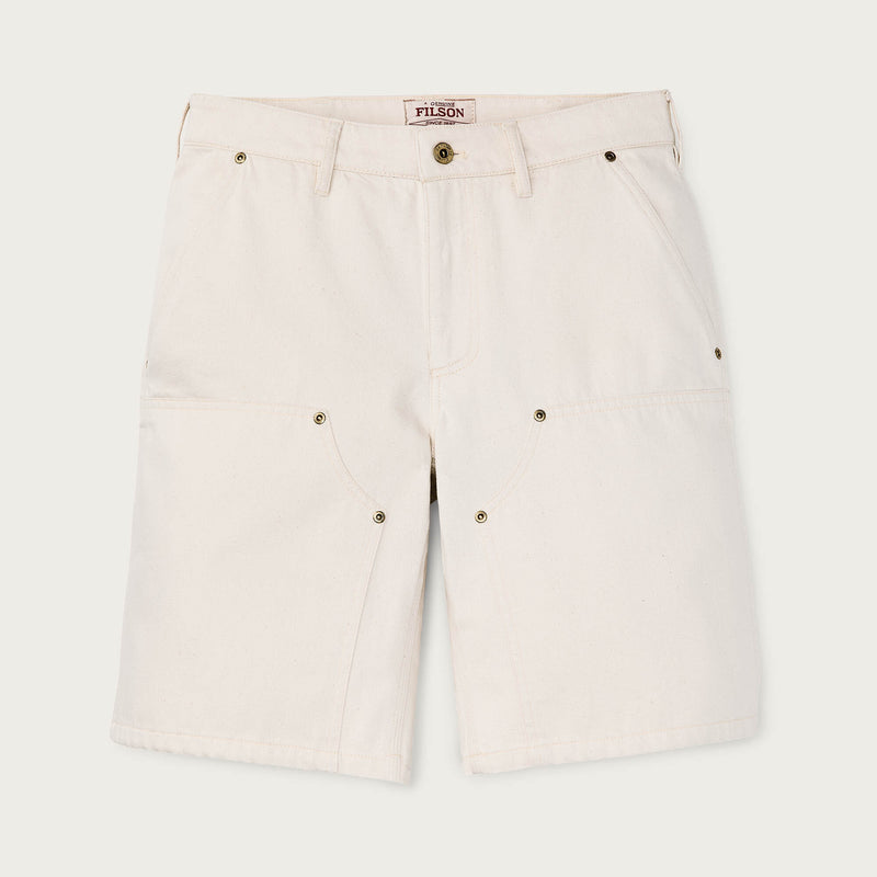 Women's 11-oz. denim work shorts by Filson | Natural seed (White)