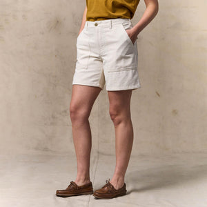 Women's reverse sateen supply shorts von Filson | Natural seed (White)