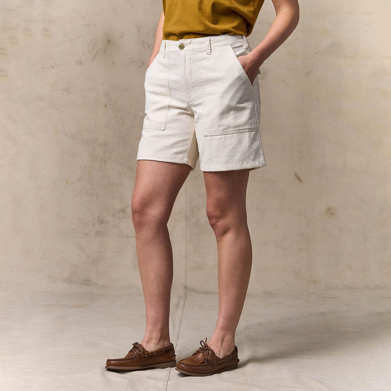 Women's reverse sateen supply shorts von Filson | Natural seed (White)