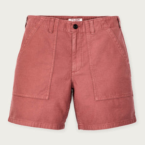 Women's reverse sateen supply shorts von Filson | Mahogany (Pink)