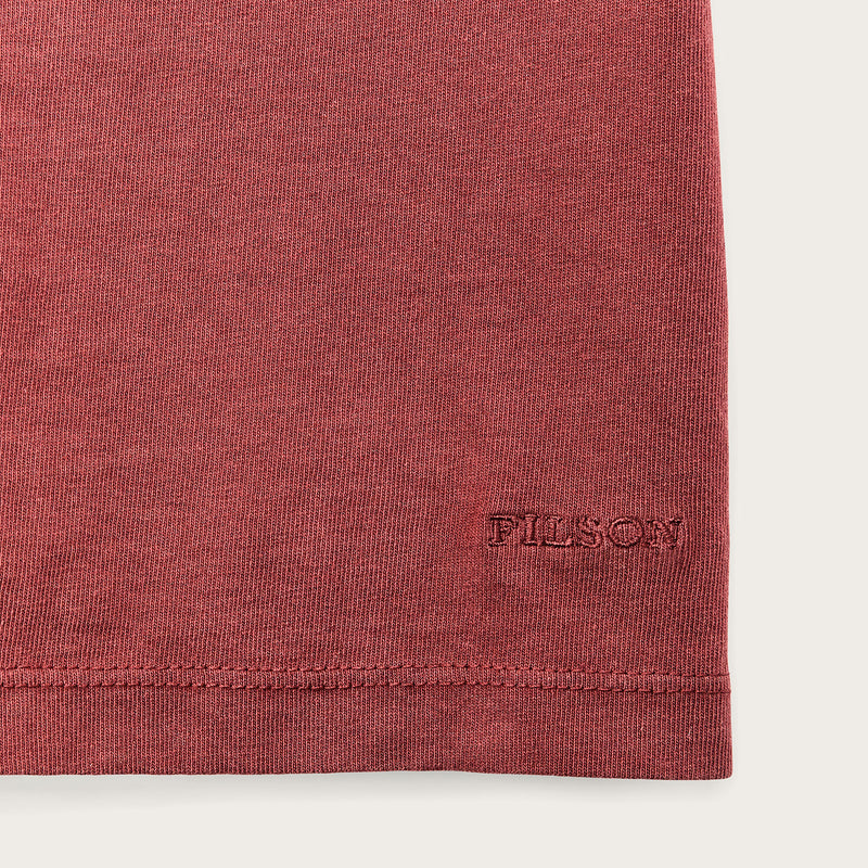 Women's short sleeve pocket tee by Filson | Fired brick (Red)