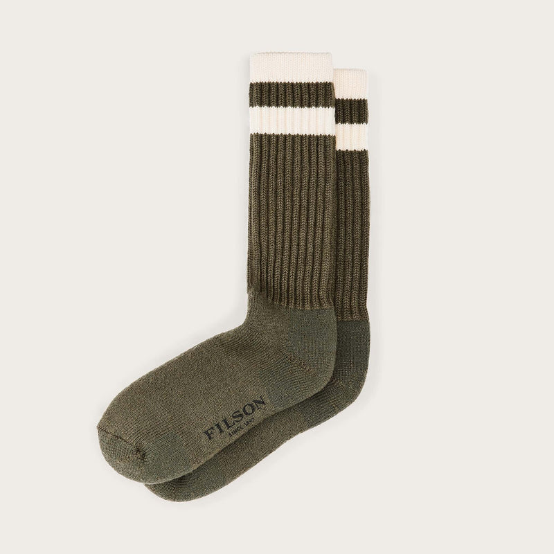 1970's logger thermal socks di Filson | Field olive (Green)