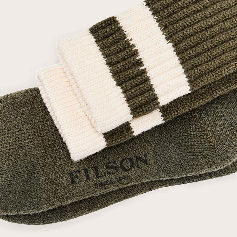 1970's logger thermal socks di Filson | Field olive (Green)