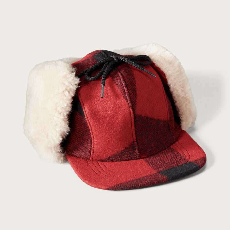 Double mackinaw wool cap von Filson | Red black plaid/birc (Red)