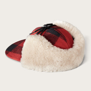 Double mackinaw wool cap von Filson | Red black plaid/birc (Red)