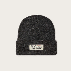 Lined ragg wool beanie von Filson | Charcoal black (Gray)