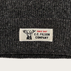 Lined ragg wool beanie von Filson | Charcoal black (Gray)