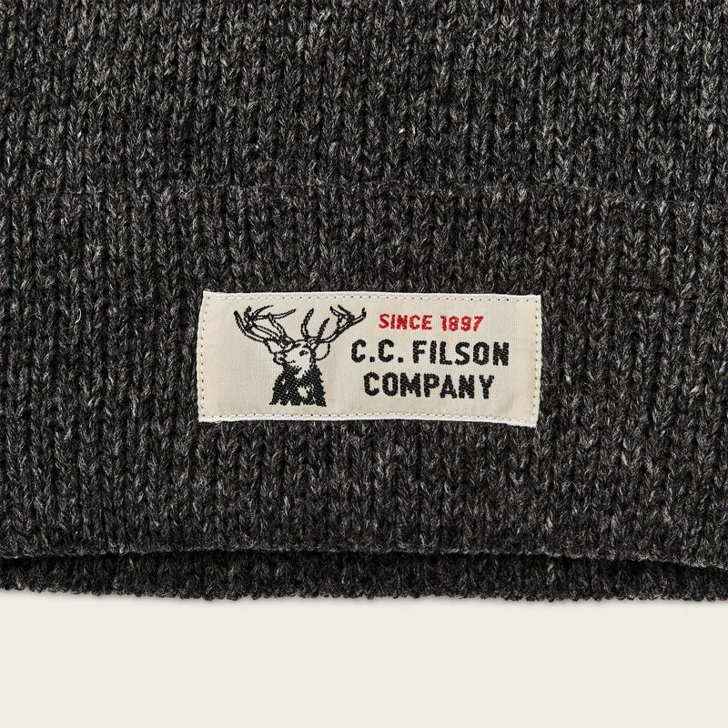 Lined ragg wool beanie von Filson | Charcoal black (Gray)