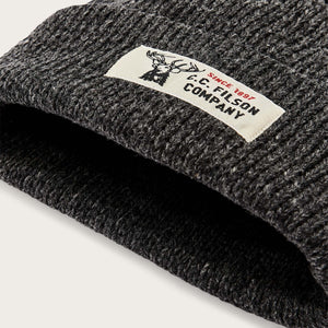 Lined ragg wool beanie von Filson | Charcoal black (Gray)