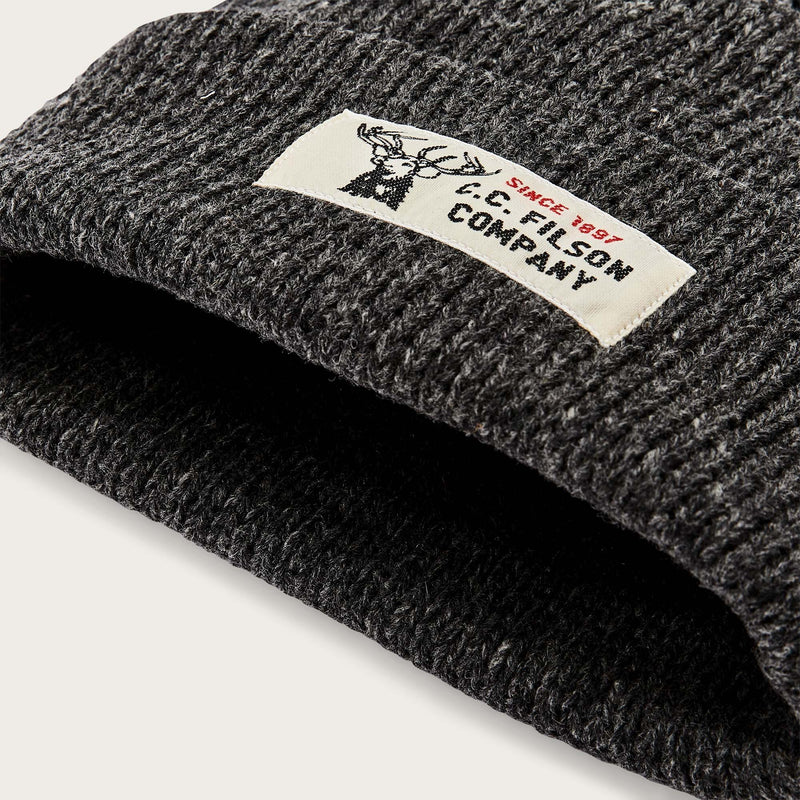 Lined ragg wool beanie von Filson | Charcoal black (Gray)