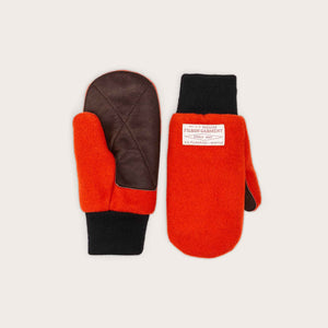 Leather palm mackinaw wool mittens von Filson | Flame (Orange)