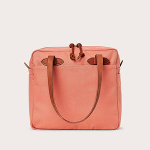 Rugged twill tote bag with zipper by Filson | Cedar red (Red)