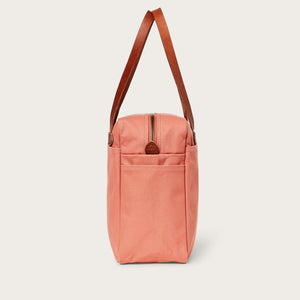 Rugged twill tote bag with zipper by Filson | Cedar red (Red)