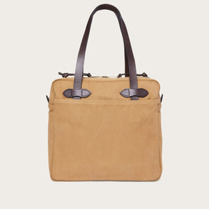 Rugged twill tote bag with zipper by Filson | Tan (Beige)