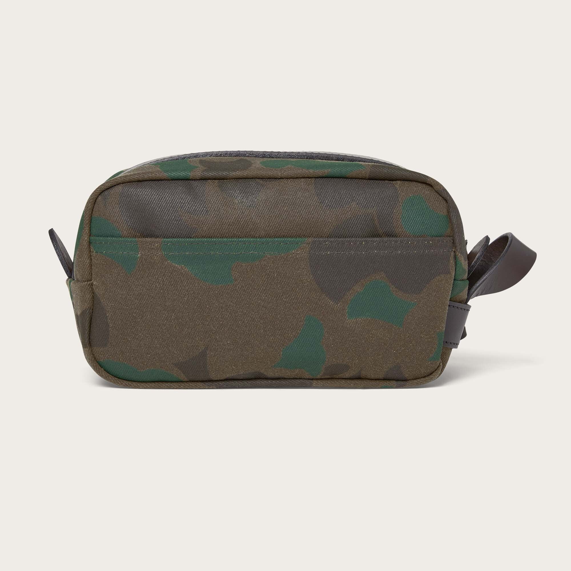 Waxed rugged twill travel kit by Filson | Dark wax shrub camo (Grey)