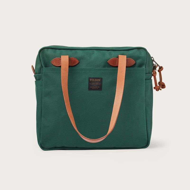 Rugged twill tote bag with zipper von Filson | Hemlock (Green)