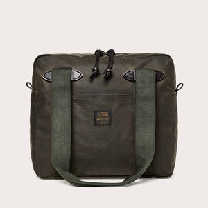 Tin cloth tote bag with zipper di Filson | Otter green (Green)