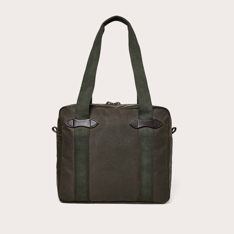 Tin cloth tote bag with zipper di Filson | Otter green (Green)