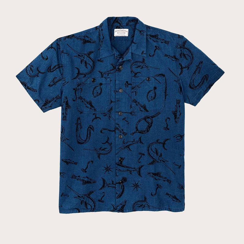 Rustic short sleeve camp shirt by Filson | Deep sea / indigo (Blue)