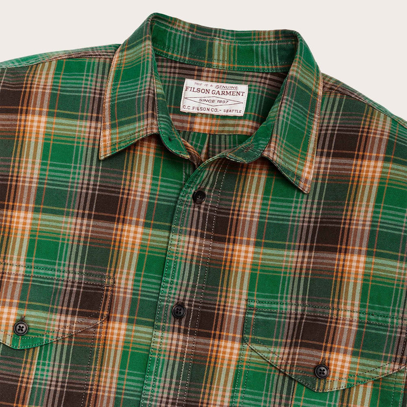 Lightweight alaskan guide shirt von Filson | Yellow / green / gra (Green)