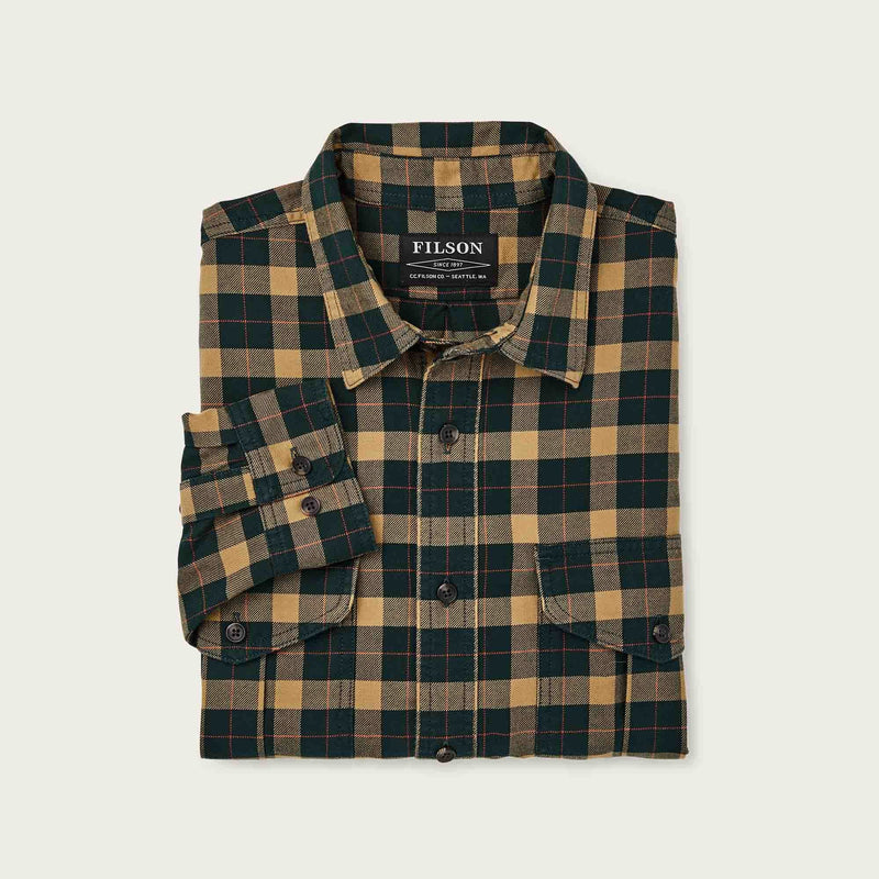 Lightweight alaskan guide shirt von Filson | Spruce bronze plaid (Green)