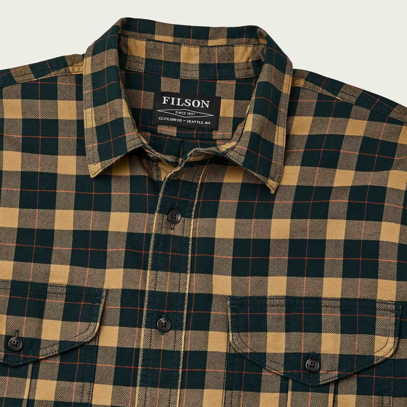 Lightweight alaskan guide shirt von Filson | Spruce bronze plaid (Green)