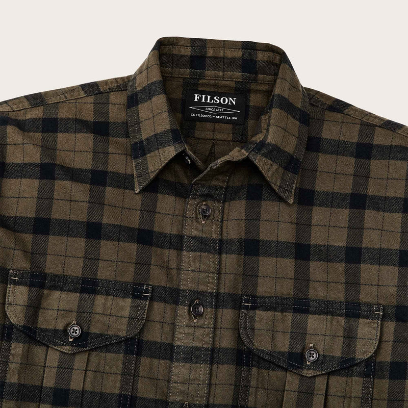 Alaskan guide shirt by Filson | Otter green black pl (Green)