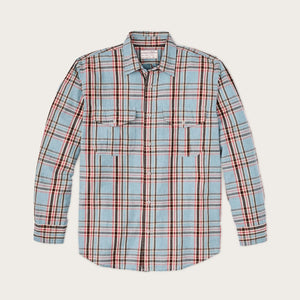 Filson's washed feather cloth shirt von Filson | Light blue / red / n (Blue)