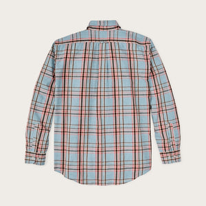 Filson's washed feather cloth shirt von Filson | Light blue / red / n (Blue)