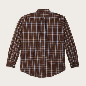 Filson's washed feather cloth shirt von Filson | Brown / blue / white (Brown)