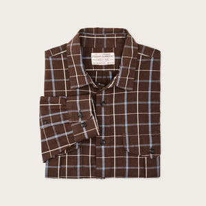 Filson's washed feather cloth shirt von Filson | Brown / blue / white (Brown)