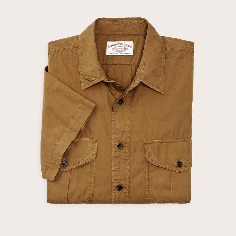 Washed ss feather cloth shirt von Filson | Gold ochre (Yellow)