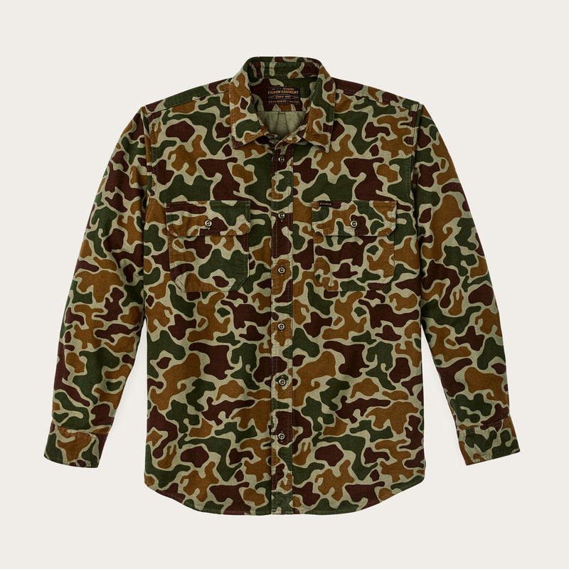 Field flannel shirt di Filson | Frog camo (Green)