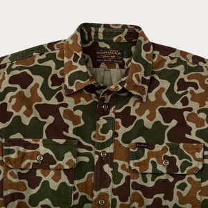 Field flannel shirt di Filson | Frog camo (Green)