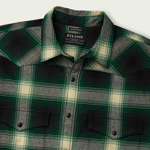 Western flannel shirt di Filson | Bottle green ombre (Green)