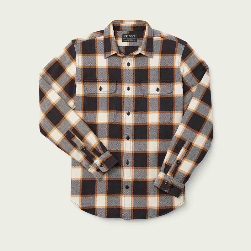 Vintage flannel work shirt by Filson | Black / green plaid (Black)