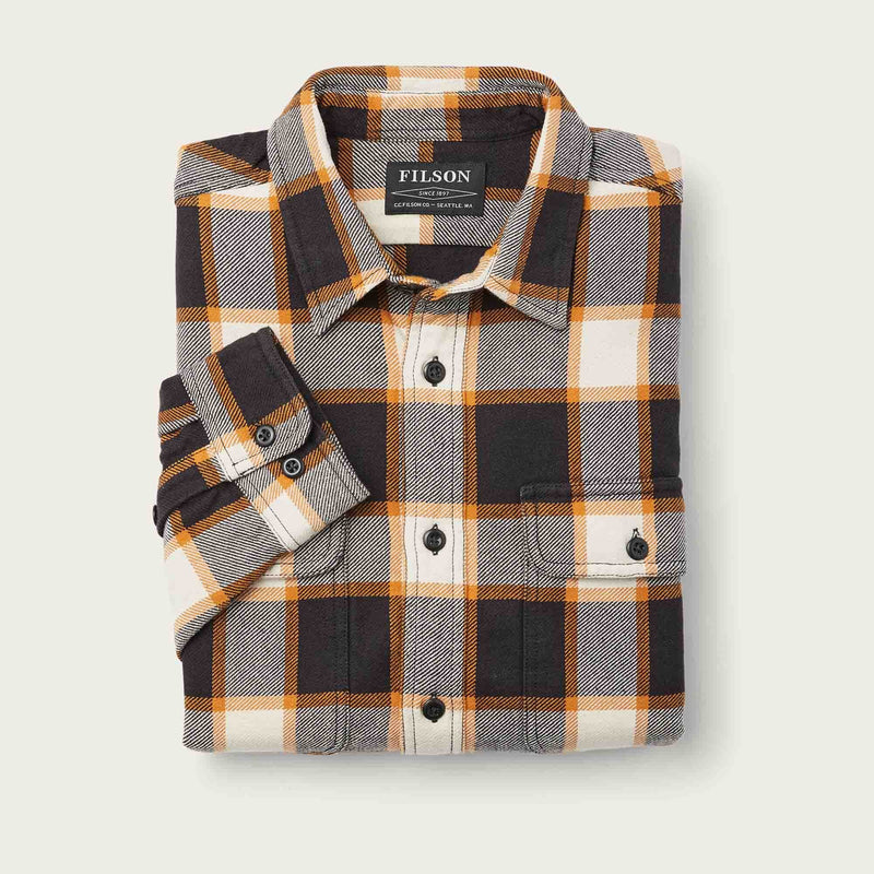 Vintage flannel work shirt by Filson | Black / green plaid (Black)