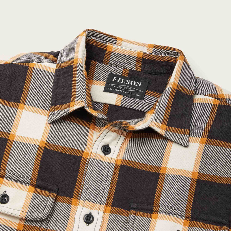 Vintage flannel work shirt by Filson | Black / green plaid (Black)