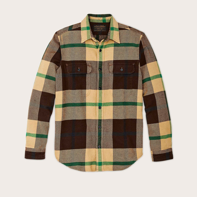 Vintage flannel work shirt by Filson | Tan green coffee (Brown)