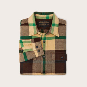 Vintage flannel work shirt by Filson | Tan green coffee (Brown)