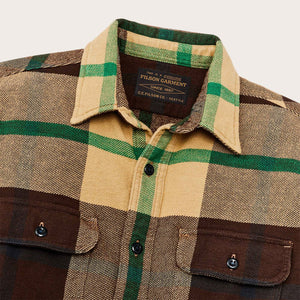 Vintage flannel work shirt by Filson | Tan green coffee (Brown)