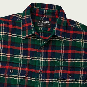 Vintage flannel work shirt von Filson | Treeline / navy plai (Blue)