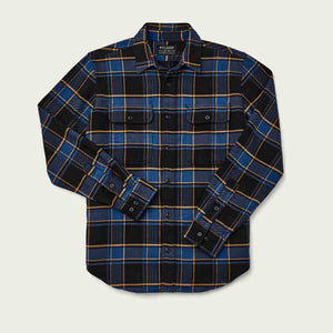 Vintage flannel work shirt von Filson | Cobalt / black plaid (Blue)