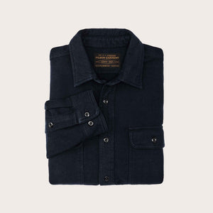 Vintage flannel work shirt von Filson | Dark navy salute (Blue)