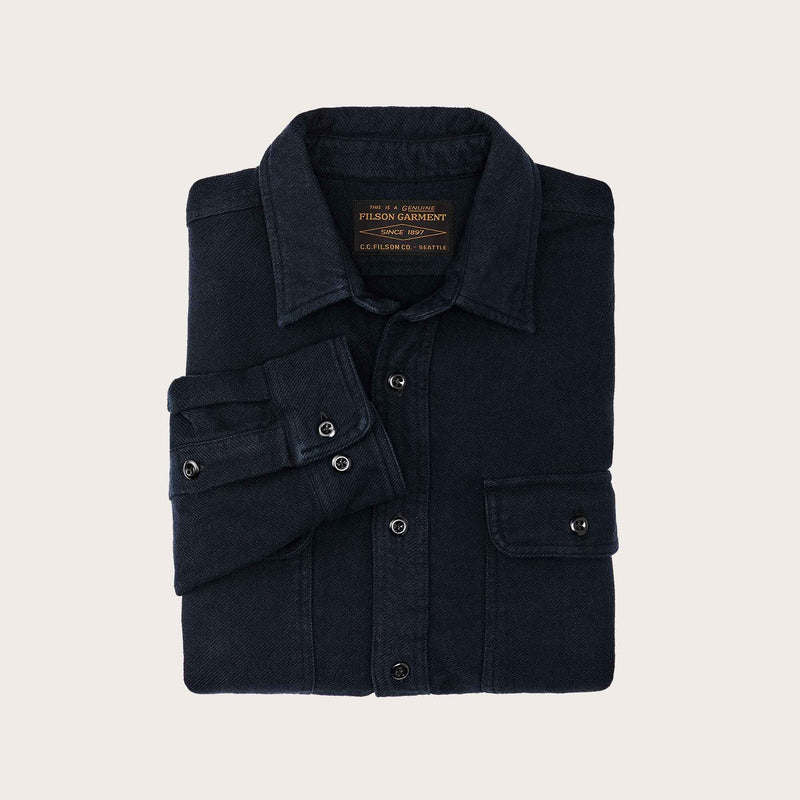 Vintage flannel work shirt von Filson | Dark navy salute (Blue)