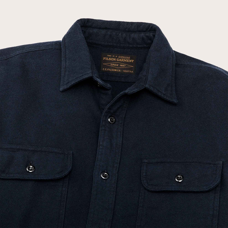 Vintage flannel work shirt von Filson | Dark navy salute (Blue)