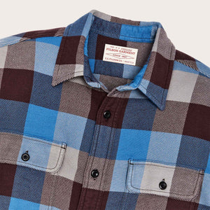 Vintage flannel work shirt von Filson | Blue / maroon / gray (Blue)